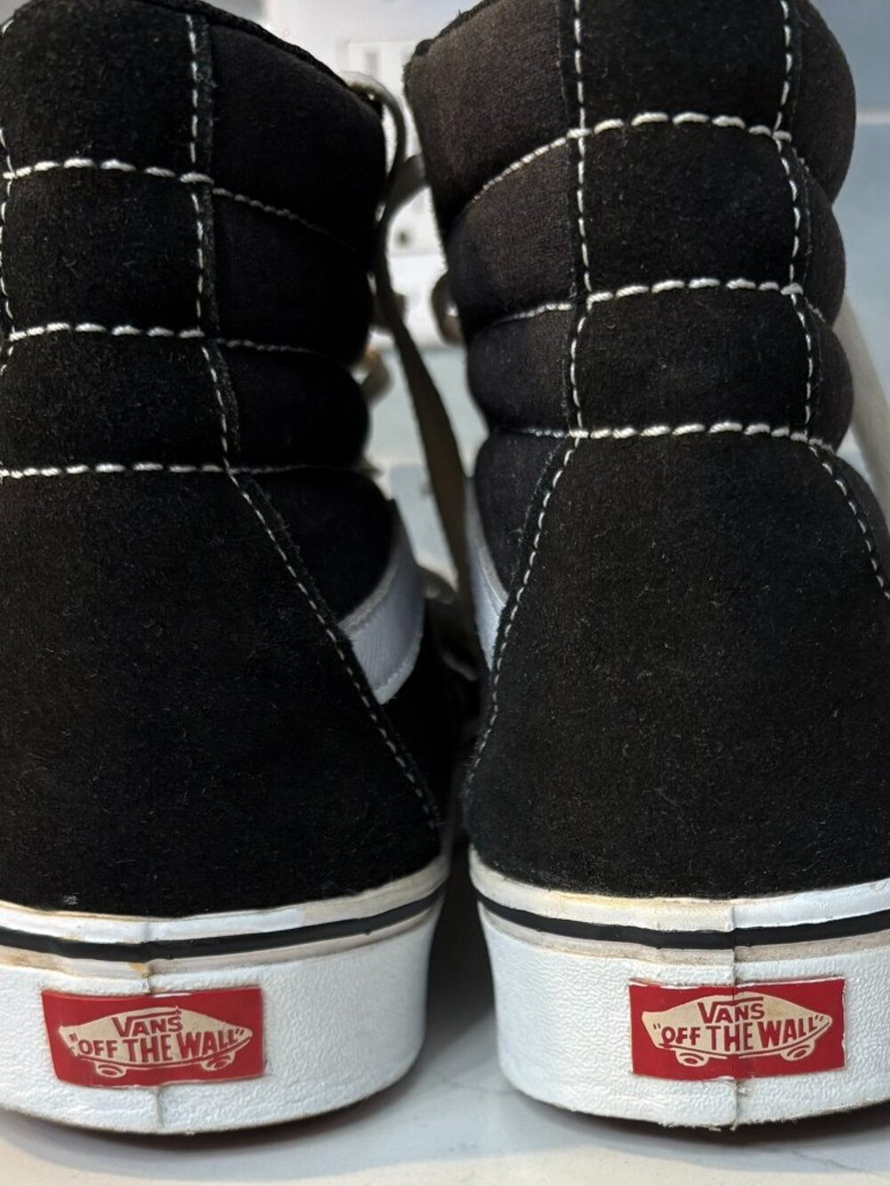 VANS Sk8-Hi ComfyCush Black/White High Top Lace-Up Men's Sneakers Size 13